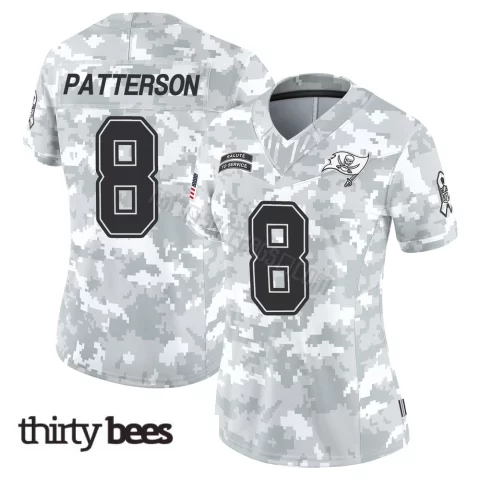 Dean Patterson ＃8 Tampa Bay Buccaneers Women's Limited Arctic Camo 2024 Salute to Service Jersey