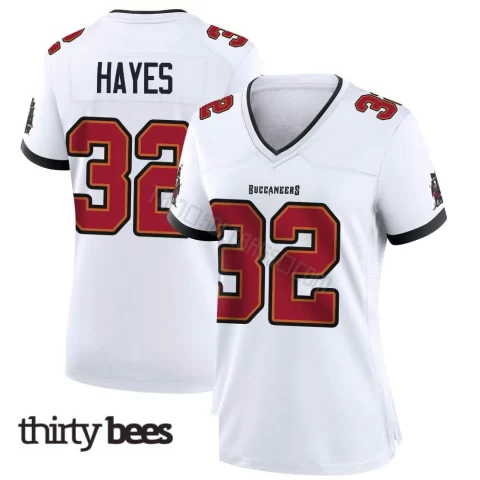 Josh Hayes ＃32 Tampa Bay Buccaneers Women's Game White Jersey
