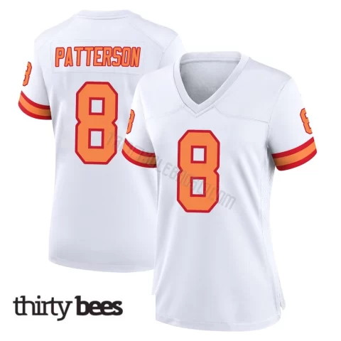 Dean Patterson ＃8 Tampa Bay Buccaneers Women's Game White '76 Jersey