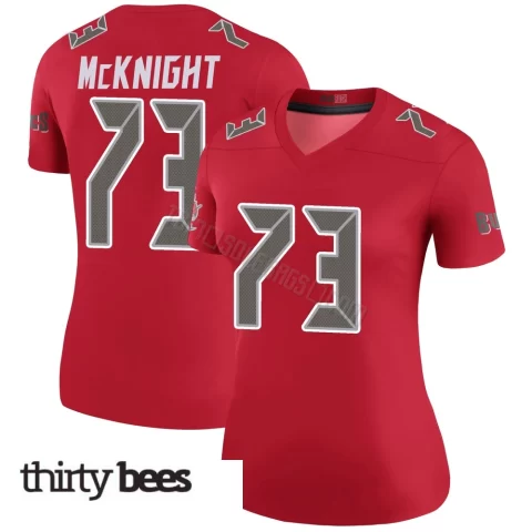 Deshawn McKnight ＃73 Tampa Bay Buccaneers Women's Legend Red Color Rush Jersey