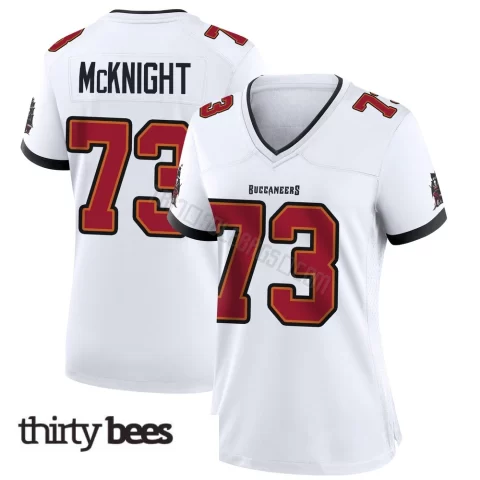 Deshawn McKnight ＃73 Tampa Bay Buccaneers Women's Game White Jersey