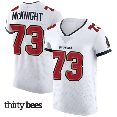 Deshawn McKnight ＃73 Tampa Bay Buccaneers Men's Elite White Vapor Jersey