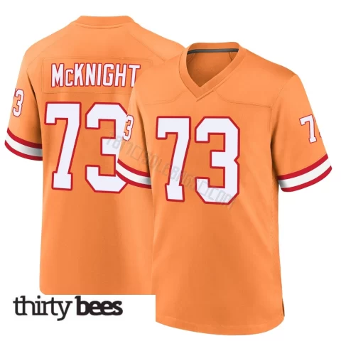 Deshawn McKnight ＃73 Tampa Bay Buccaneers Youth Game Orange Throwback Jersey
