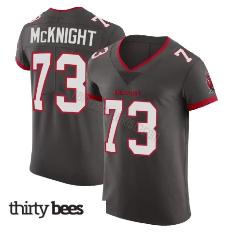 Deshawn McKnight ＃73 Tampa Bay Buccaneers Men's Elite Pewter Alternate Vapor Jersey