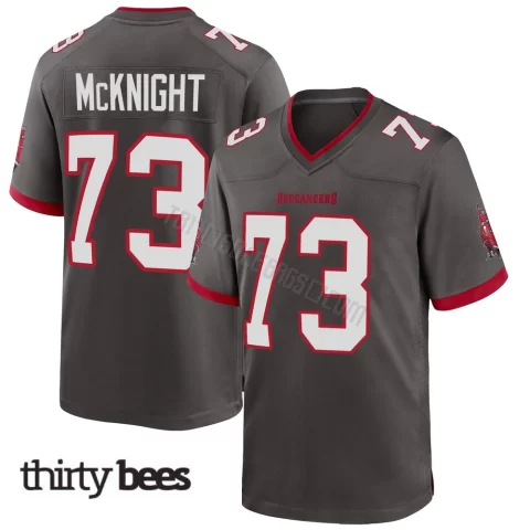 Deshawn McKnight ＃73 Tampa Bay Buccaneers Youth Game Pewter Alternate Jersey