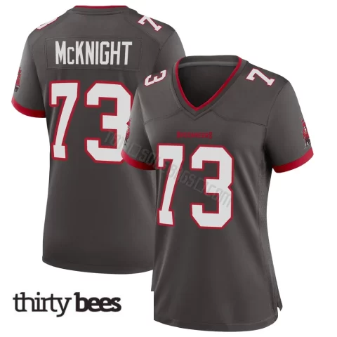 Deshawn McKnight ＃73 Tampa Bay Buccaneers Women's Game Pewter Alternate Jersey