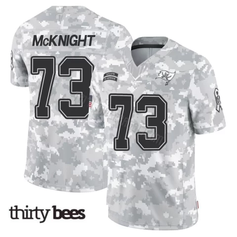 Deshawn McKnight ＃73 Tampa Bay Buccaneers Youth Limited Arctic Camo 2024 Salute to Service Jersey