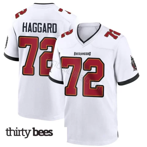 Luke Haggard ＃72 Tampa Bay Buccaneers Men's Game White Jersey