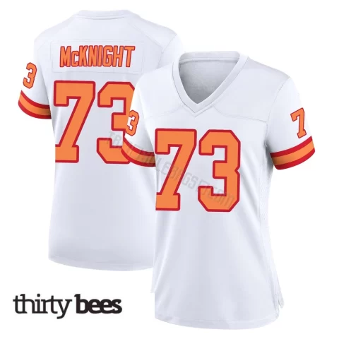 Deshawn McKnight ＃73 Tampa Bay Buccaneers Women's Game White '76 Jersey