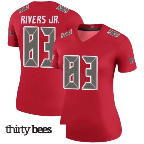 Eric Rivers Jr. ＃83 Tampa Bay Buccaneers Women's Legend Red Color Rush Jersey