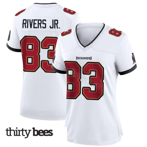Eric Rivers Jr. ＃83 Tampa Bay Buccaneers Women's Game White Jersey