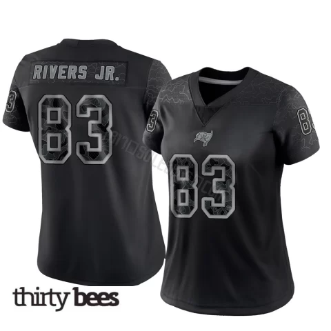 Eric Rivers Jr. ＃83 Tampa Bay Buccaneers Women's Limited Black Reflective Jersey