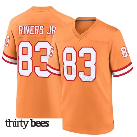 Eric Rivers Jr. ＃83 Tampa Bay Buccaneers Men's Game Orange Throwback Jersey
