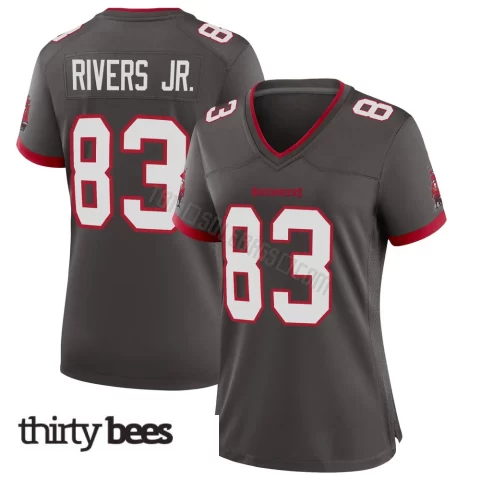 Eric Rivers Jr. ＃83 Tampa Bay Buccaneers Women's Game Pewter Alternate Jersey
