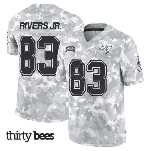 Eric Rivers Jr. ＃83 Tampa Bay Buccaneers Men's Limited Arctic Camo 2024 Salute to Service Jersey