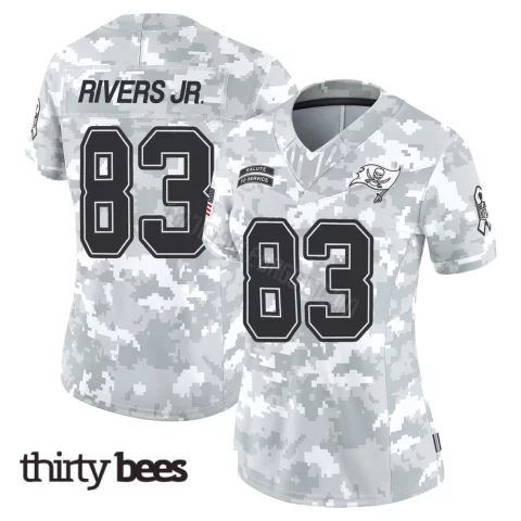 Eric Rivers Jr. ＃83 Tampa Bay Buccaneers Women's Limited Arctic Camo 2024 Salute to Service Jersey