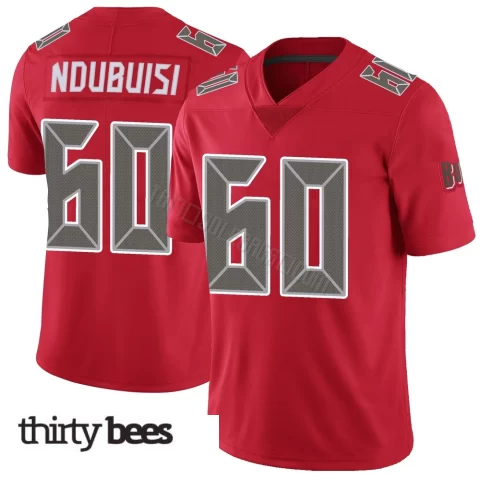 Haggai Ndubuisi ＃60 Tampa Bay Buccaneers Men's Limited Red Color Rush Jersey
