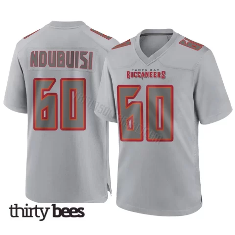 Haggai Ndubuisi ＃60 Tampa Bay Buccaneers Men's Game Gray Atmosphere Fashion Jersey