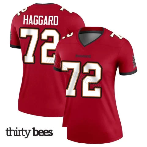 Luke Haggard ＃72 Tampa Bay Buccaneers Women's Legend Red Jersey