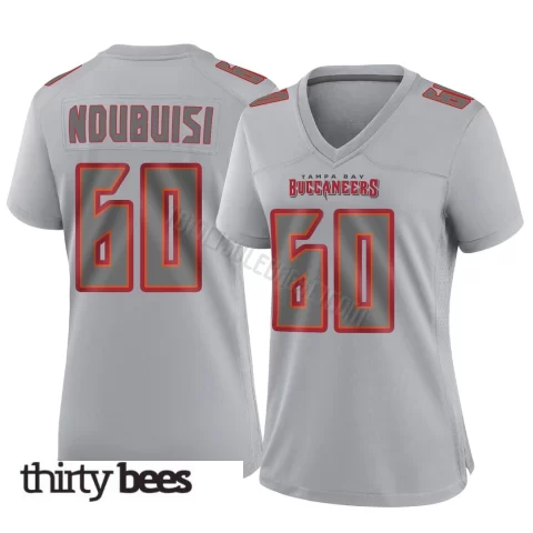 Haggai Ndubuisi ＃60 Tampa Bay Buccaneers Women's Game Gray Atmosphere Fashion Jersey