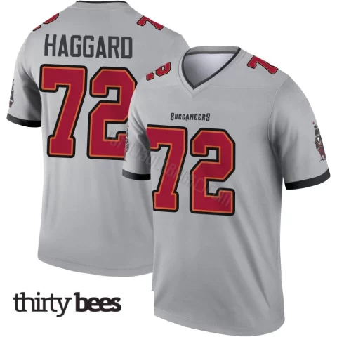 Luke Haggard ＃72 Tampa Bay Buccaneers Youth Legend Gray Inverted Jersey