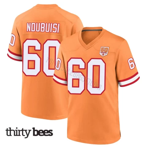 Haggai Ndubuisi ＃60 Tampa Bay Buccaneers Men's Game Cream sicle 50th Season Jersey