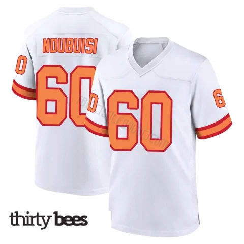 Haggai Ndubuisi ＃60 Tampa Bay Buccaneers Youth Game White '76 Jersey