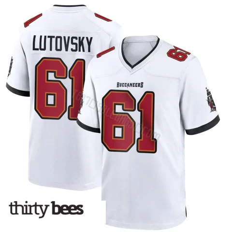 Henry Lutovsky ＃61 Tampa Bay Buccaneers Men's Game White Jersey