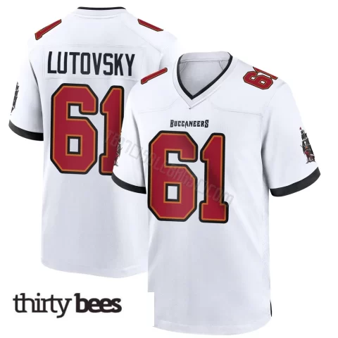 Henry Lutovsky ＃61 Tampa Bay Buccaneers Youth Game White Jersey