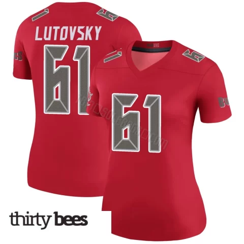 Henry Lutovsky ＃61 Tampa Bay Buccaneers Women's Legend Red Color Rush Jersey