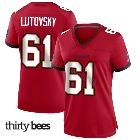Henry Lutovsky ＃61 Tampa Bay Buccaneers Women's Game Red Team Color Jersey