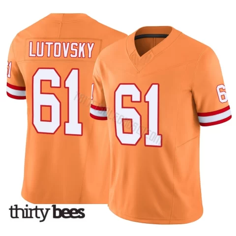 Henry Lutovsky ＃61 Tampa Bay Buccaneers Men's Limited Orange Vapor F.U.S.E. Jersey