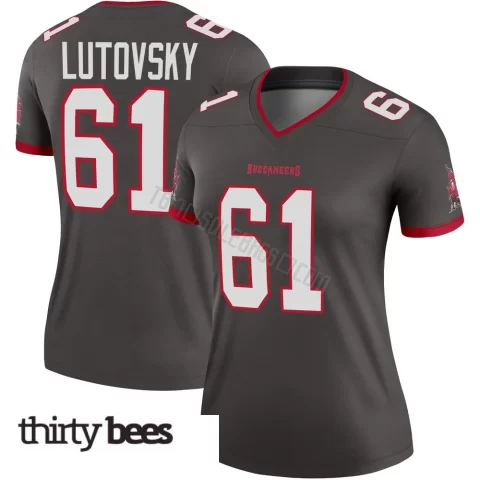 Henry Lutovsky ＃61 Tampa Bay Buccaneers Women's Legend Pewter Alternate Jersey