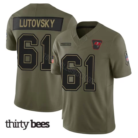 Henry Lutovsky ＃61 Tampa Bay Buccaneers Youth Limited Olive 2025 Salute to Service Jersey