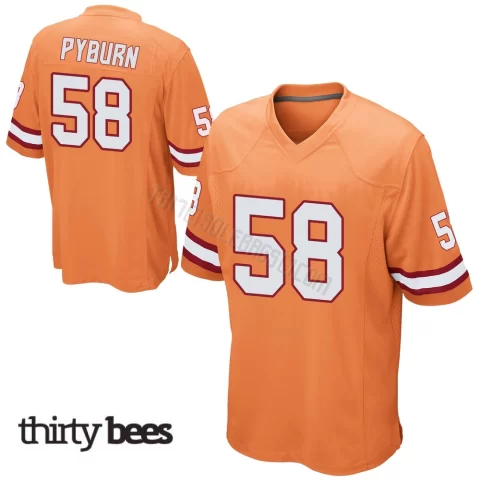 Jack Pyburn ＃58 Tampa Bay Buccaneers Men's Game Orange Alternate Jersey