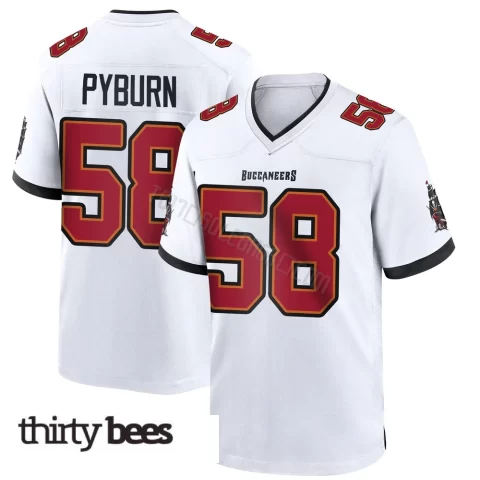 Jack Pyburn ＃58 Tampa Bay Buccaneers Youth Game White Jersey
