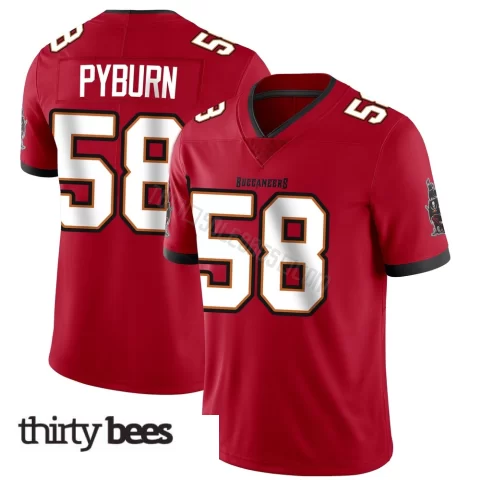 Jack Pyburn ＃58 Tampa Bay Buccaneers Men's Limited Red Team Color Vapor Untouchable Jersey