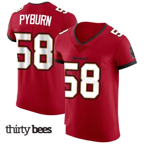 Jack Pyburn ＃58 Tampa Bay Buccaneers Men's Elite Red Vapor Jersey
