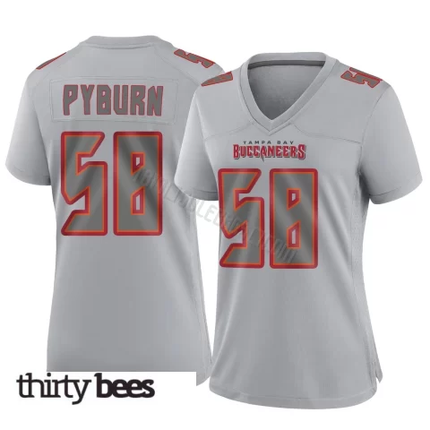 Jack Pyburn ＃58 Tampa Bay Buccaneers Women's Game Gray Atmosphere Fashion Jersey