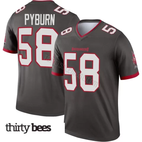 Jack Pyburn ＃58 Tampa Bay Buccaneers Youth Legend Pewter Alternate Jersey