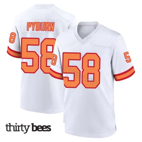 Jack Pyburn ＃58 Tampa Bay Buccaneers Men's Game White '76 Jersey