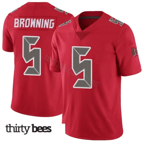 Jake Browning ＃5 Tampa Bay Buccaneers Youth Limited Red Color Rush Jersey