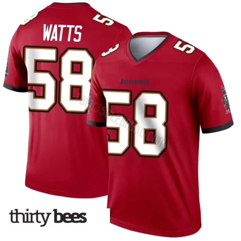 Markees Watts ＃58 Tampa Bay Buccaneers Youth Legend Red Jersey