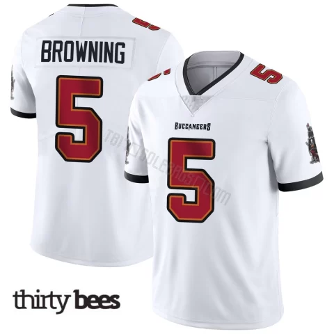 Jake Browning ＃5 Tampa Bay Buccaneers Youth Limited White Vapor Untouchable Jersey