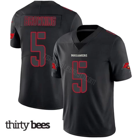 Jake Browning ＃5 Tampa Bay Buccaneers Men's Limited Black Impact Jersey