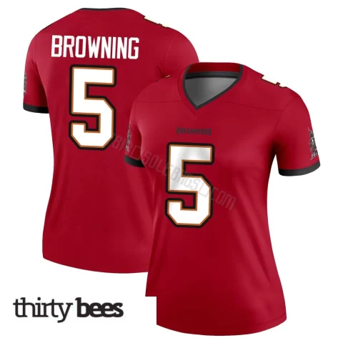 Jake Browning ＃5 Tampa Bay Buccaneers Women's Legend Red Jersey