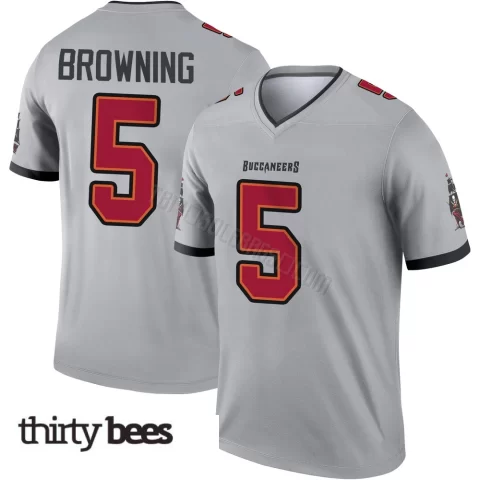 Jake Browning ＃5 Tampa Bay Buccaneers Youth Legend Gray Inverted Jersey