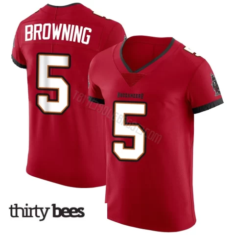 Jake Browning ＃5 Tampa Bay Buccaneers Men's Elite Red Vapor Jersey