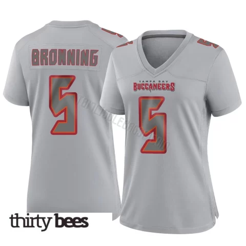 Jake Browning ＃5 Tampa Bay Buccaneers Women's Game Gray Atmosphere Fashion Jersey