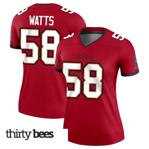 Markees Watts ＃58 Tampa Bay Buccaneers Women's Legend Red Jersey